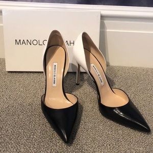 MANOLO BLAHNIK BLACK & WHITE HEELS